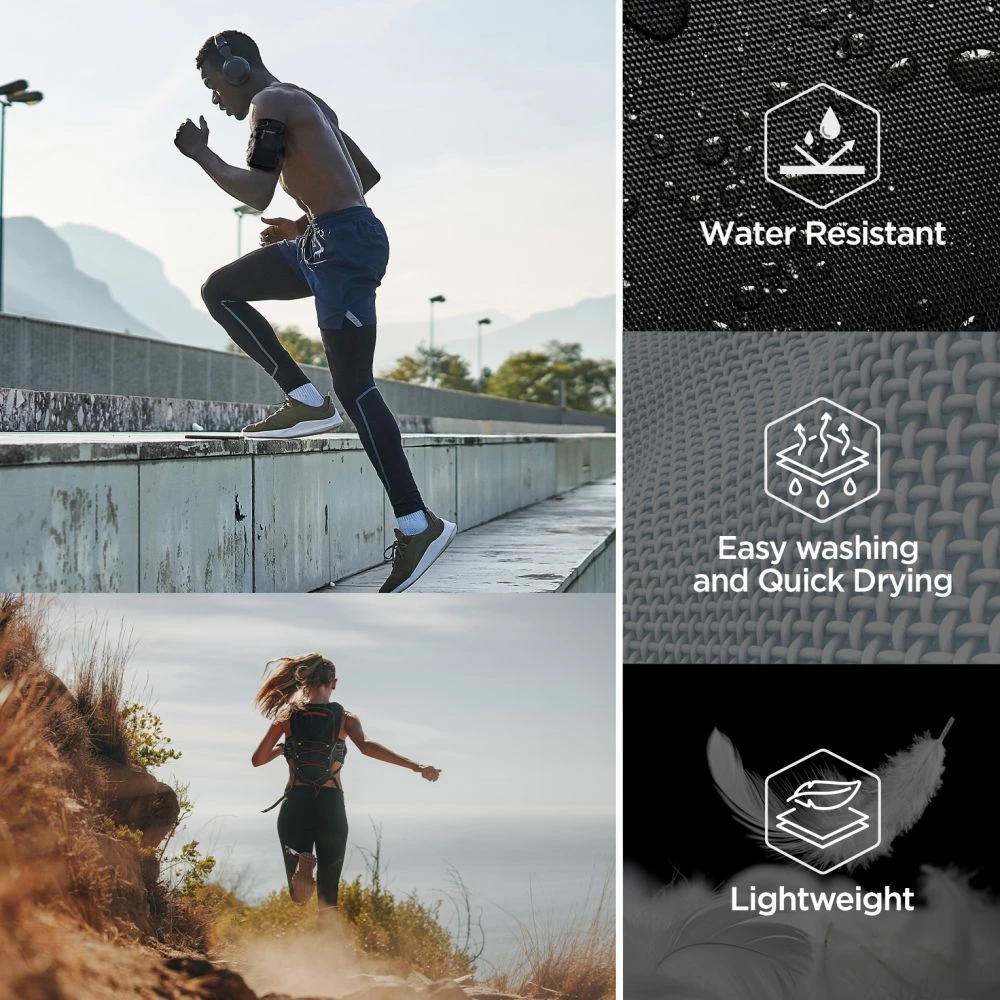 Mbështjellës krahu Spigen Dynamic Shield A702 për celular, i zi