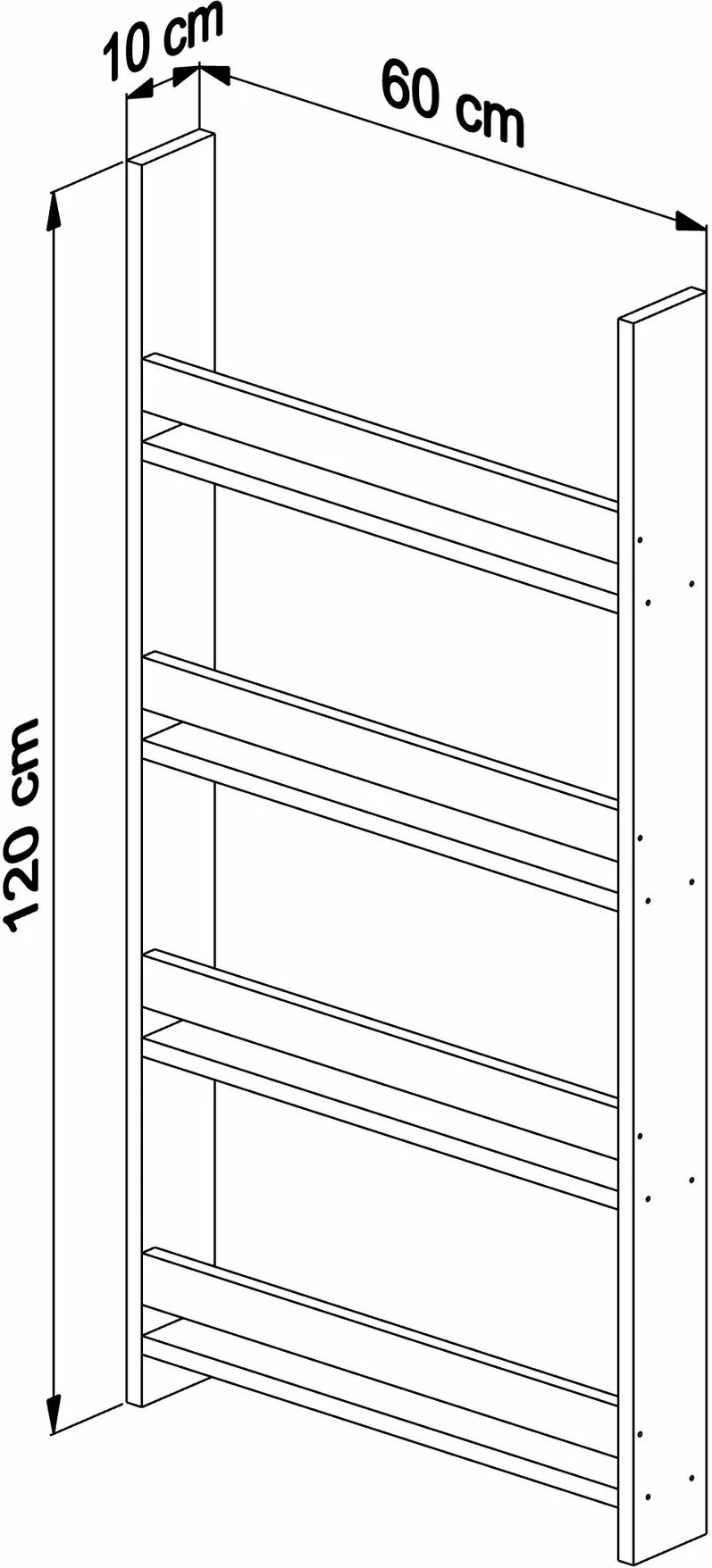 Raft librash Hanah Home, Artemis 4, i bardhë