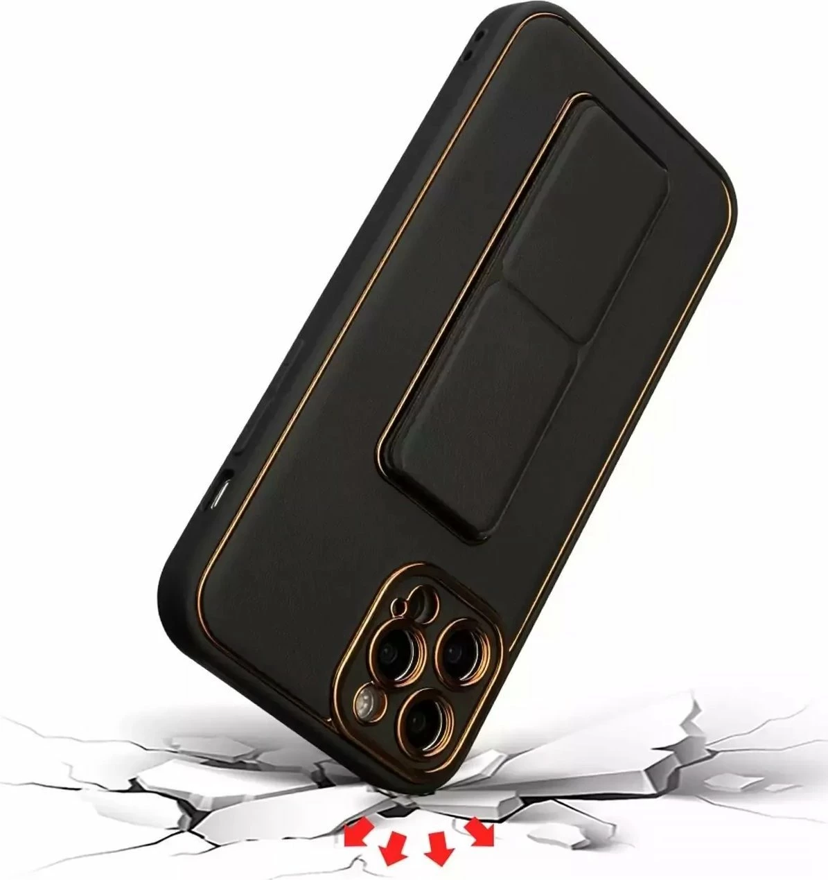 Mbështjellës 4kom.pl New Kickstand Case për Samsung Galaxy A12 5G, me mbajtëse, blu