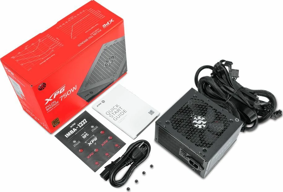 Furnizues rryme XPG Pylon PYLON550B-BKCEU 550W 80 Plus Bronze ATX, e zezë