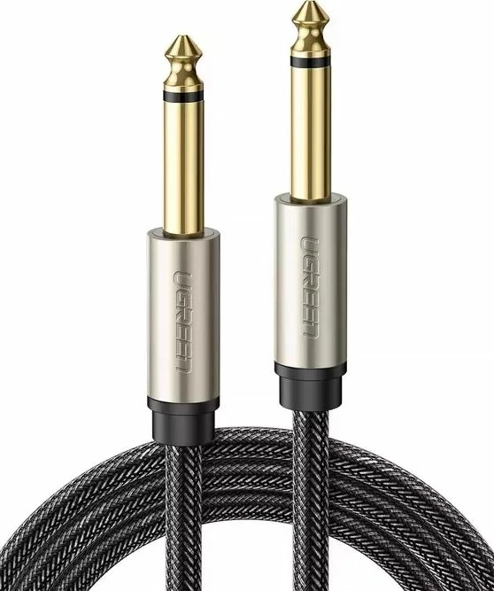 Kabllo audio Ugreen 10639 Jack 6.3mm në Jack 6.3mm 3m Gri