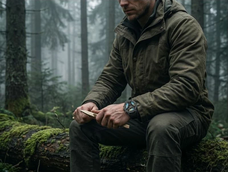 Smartwatch për meshkuj Gravity GT41-1, e zezë, me rrip dhe byzylyk
