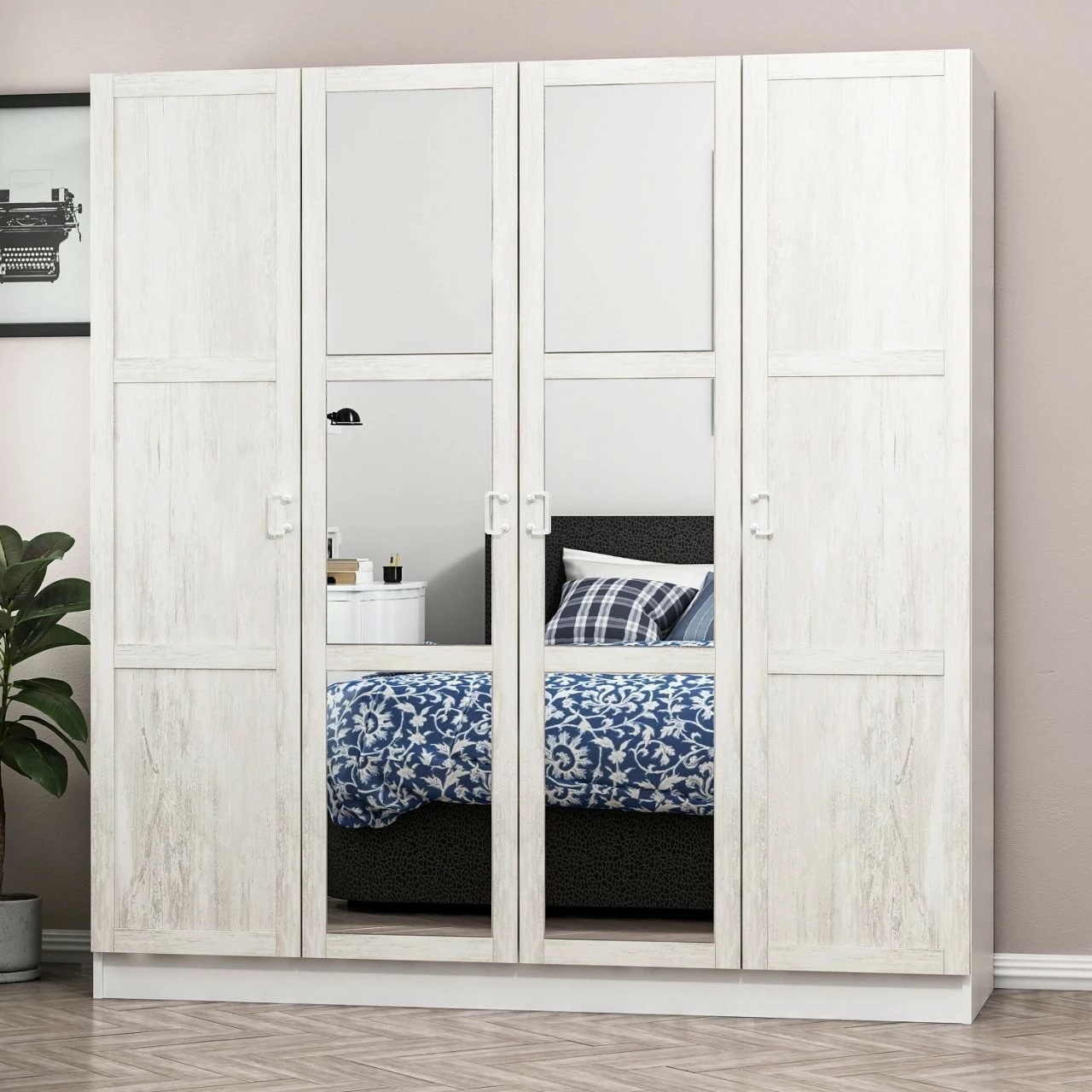 Dollap Skye Decor, ngjyrë e bardhë, Kale Country, 3841