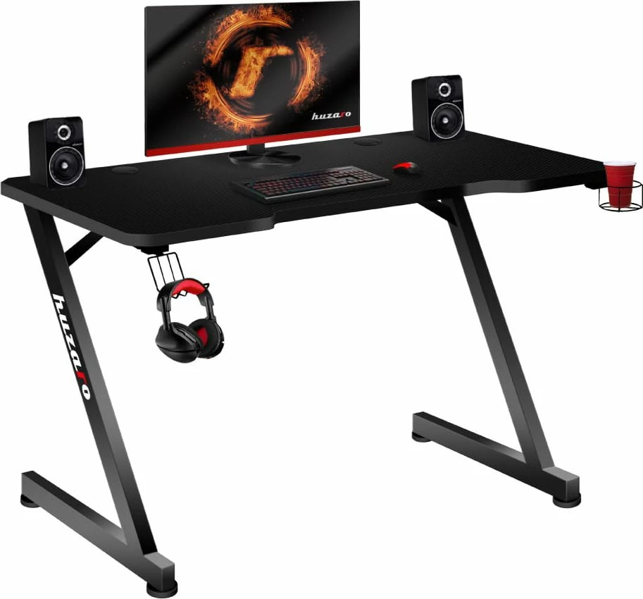 Tavolinë gaming Huzaro Hero 2.5 120 x 60 cm, e zezë