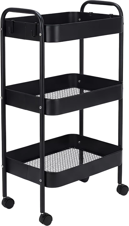 Karrocë me 3 nivele Nedea, metal i zi, 41x30x77cm