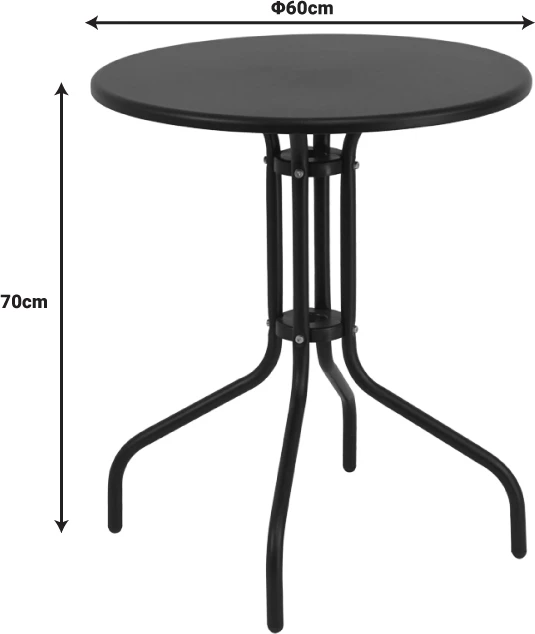 Tavolinë për kopsht Vergo, 60x70cm, e kaftë