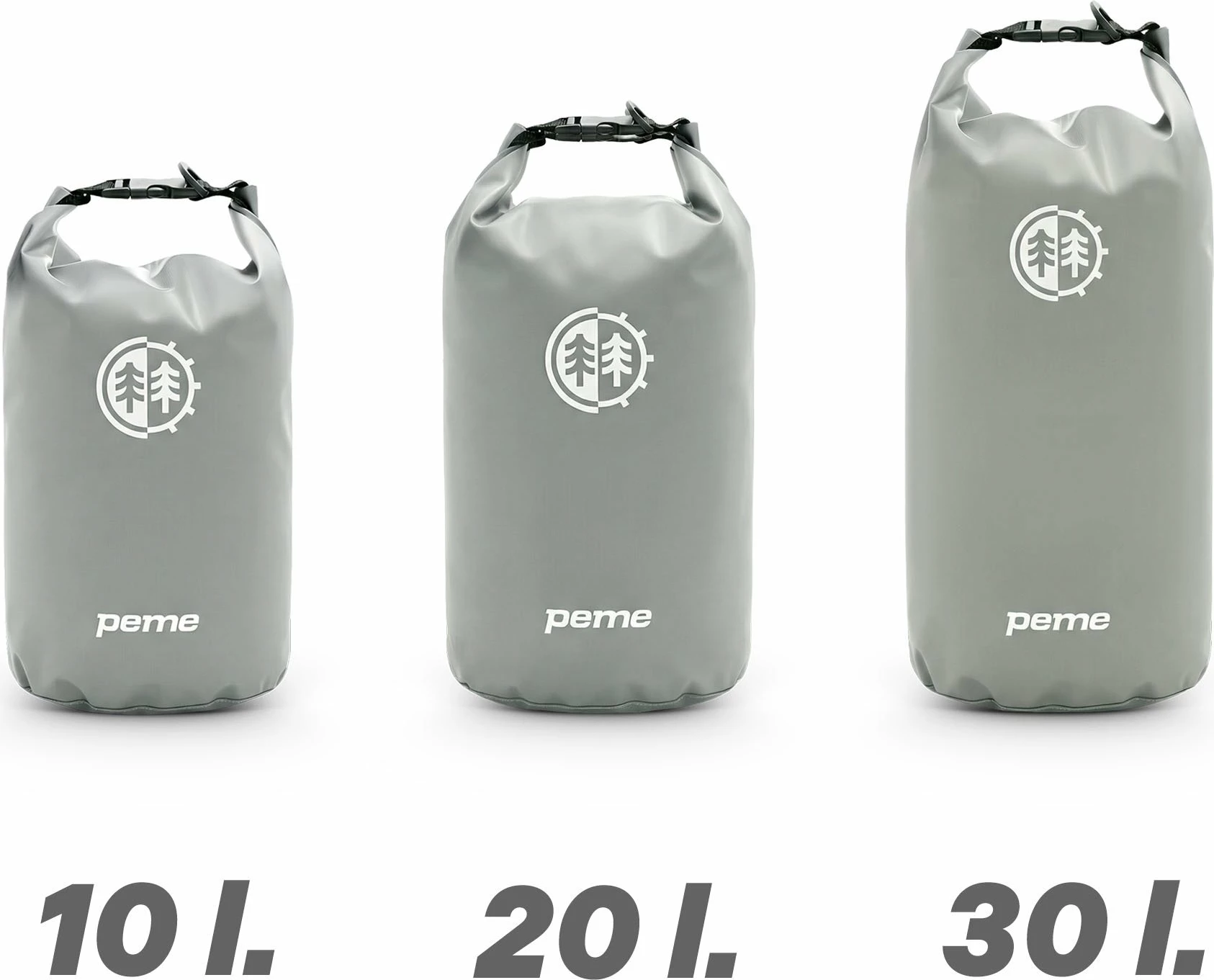 Çantë drybag Peme Hydro Dry Bag 10L, gri