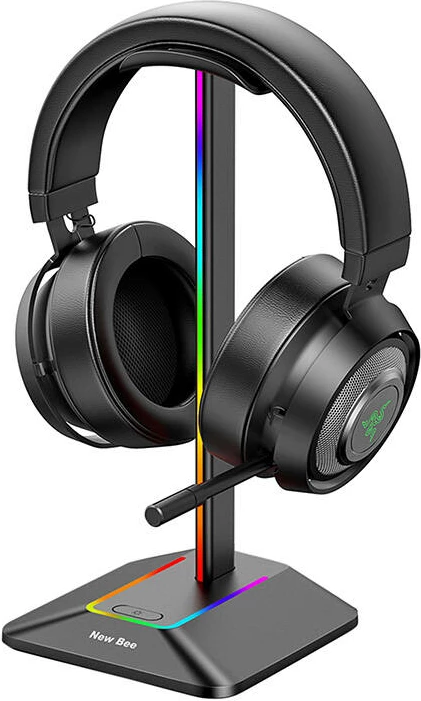 Mbajtës kufjesh New Bee NB-Z8 me USB dhe RGB
