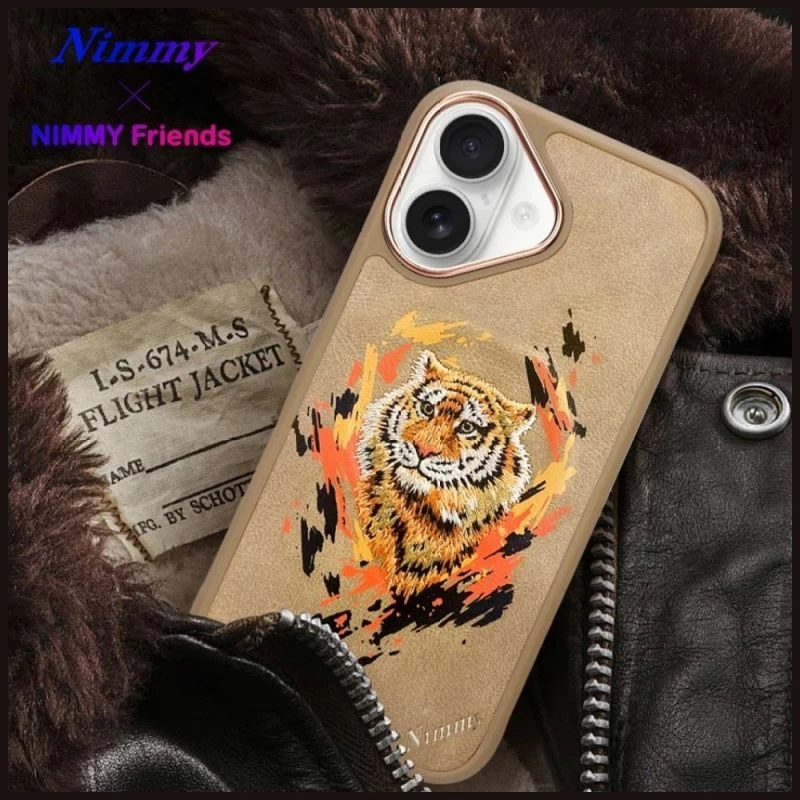 Kapak MagSafe Nimmy Tiger për iPhone 16, kafe