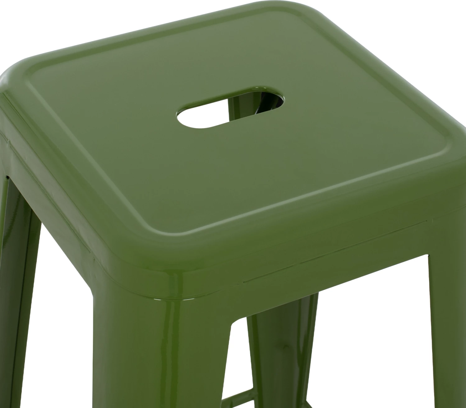 Karrige për bar MELITA-PRO FH8642.53 metalike, ngjyrë ulliri e çelët, 43x43x78Hcm