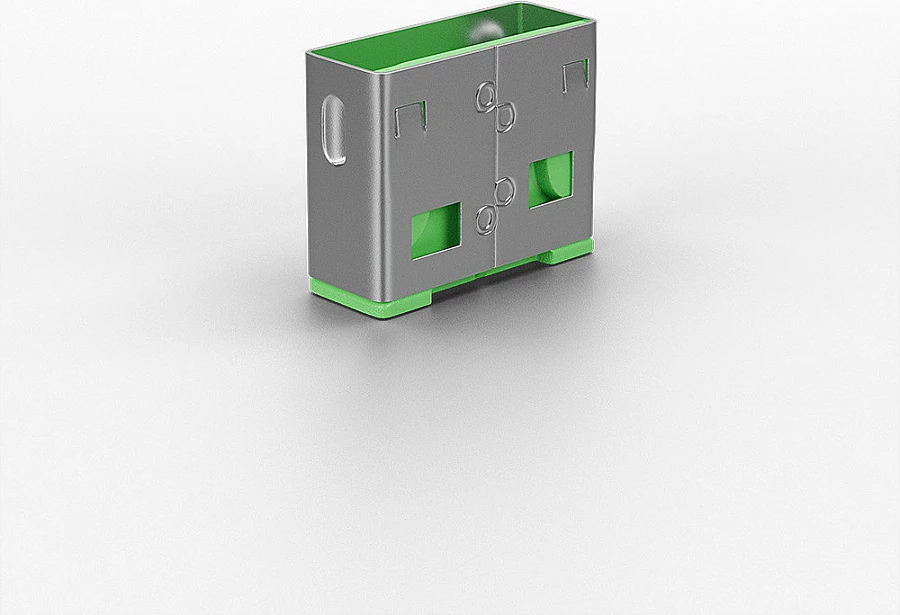 Bllokues porte USB Type-A LINDY 40451, set 10 copë, gjelbër