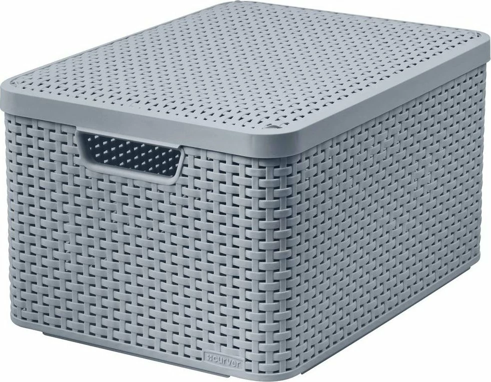 Kuti organizuese me kapak Curver Basket Style M 30L, gri