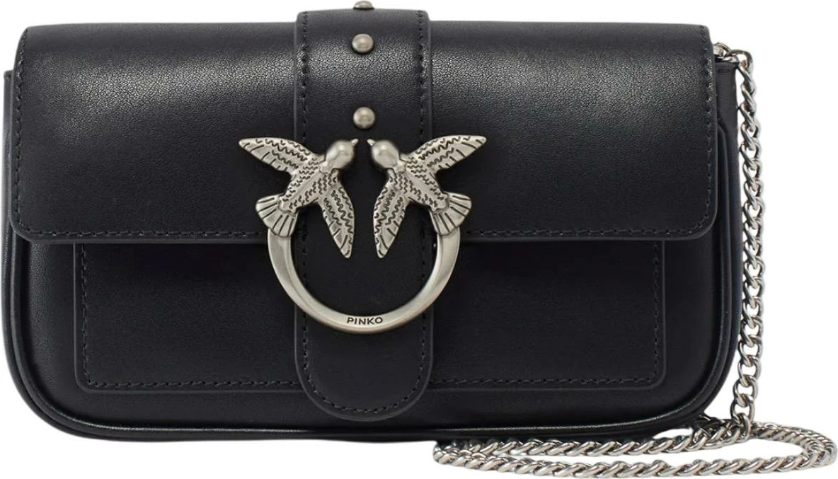 Çantë krahu Pinko Pocket Love One Simply 100061 A0F1 për femra, e zezë/argjend
