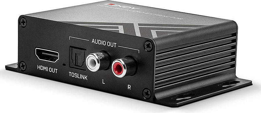 Ekstraktor audio HDMI Lindy 4K60 18G, HDMI 2.0, S/PDIF + RCA, Micro-USB 5V, i zi