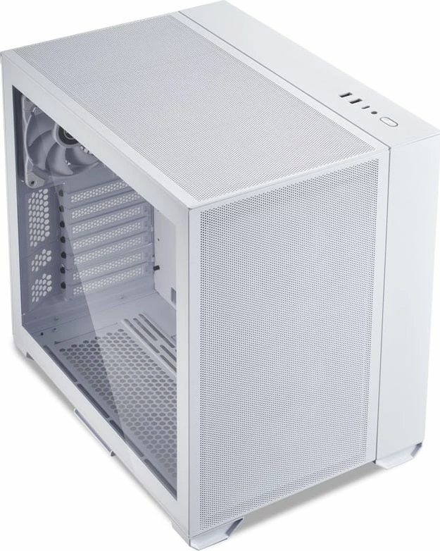 Kasë Lian Li O11 Air Mini Midi Tower ATX/E-ATX me xham të temperuar USB-C e bardhë