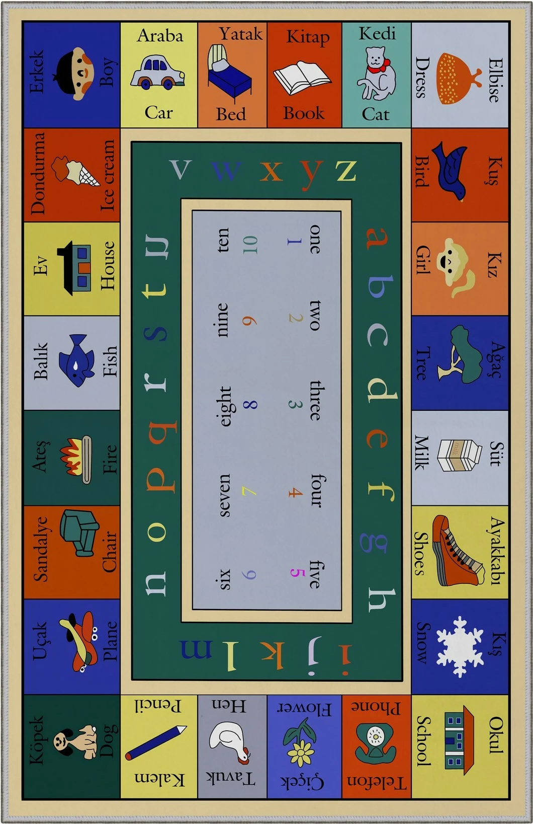 Qilim shumëngjyrësh për fëmijë, 80x120cm, Conceptum Hypnose, EXFAB59