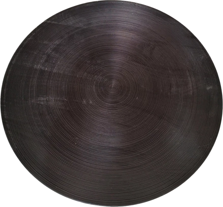 Tavolinë kafeje Zen, ngjyrë e zezë dhe argjend, 91x91x40