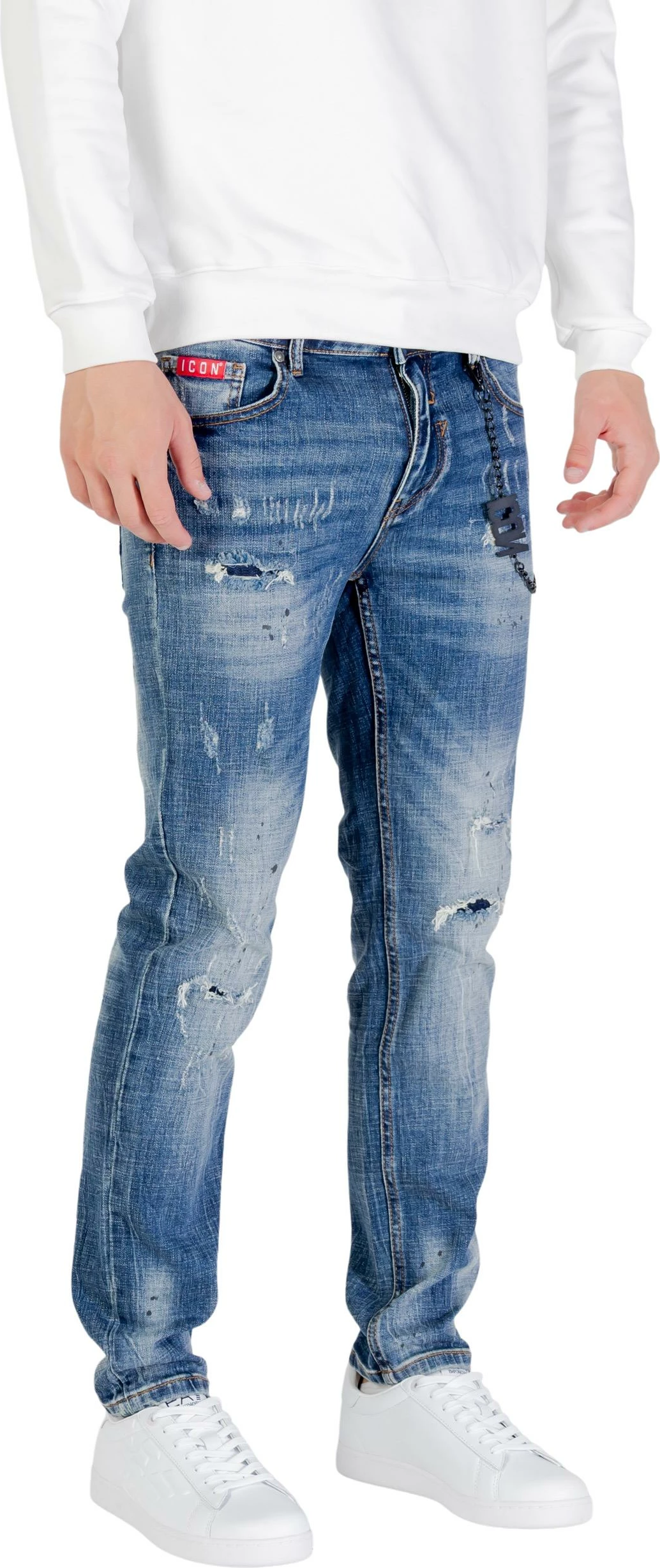 Pantallona xhinse për meshkuj Icon ICUF2W6D018, blu denim [Madhësia: XXS]