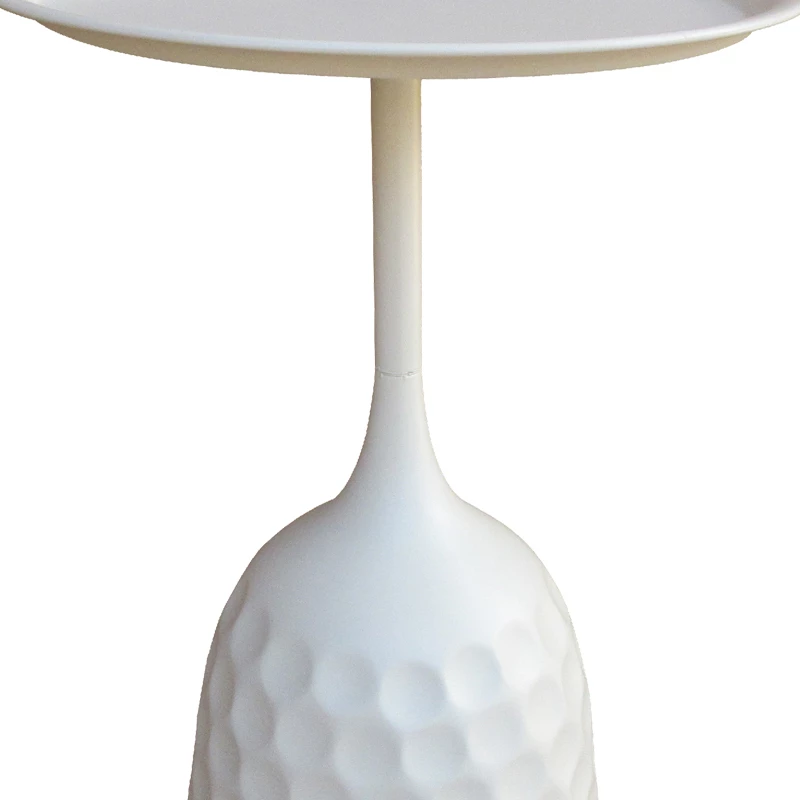 Tavolinë anësore Waini, metal, ngjyrë krem, D39x60cm