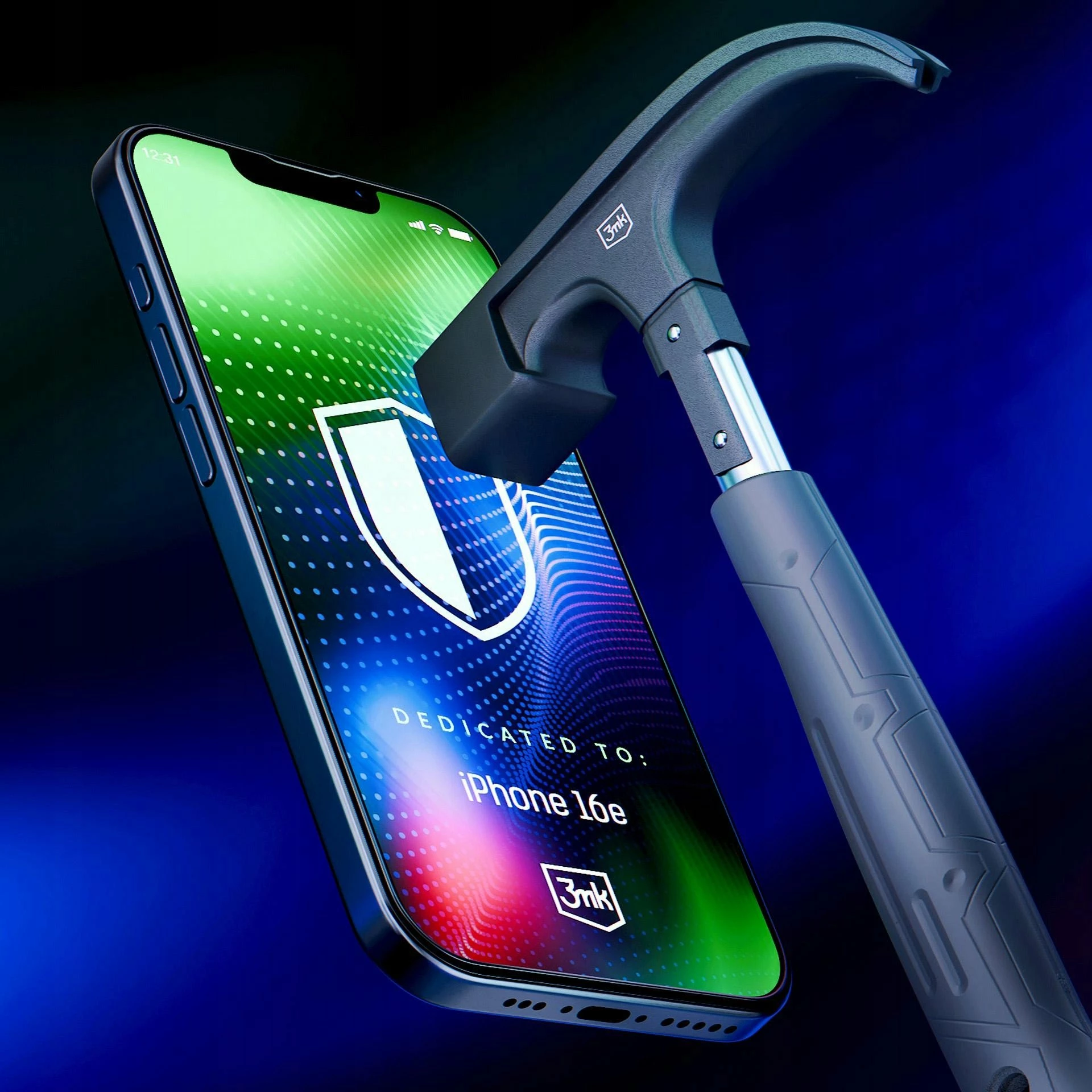 Xham i kalitur mbrojtës për ekran 3MK HARDY® Ultra Glass™ për Apple iPhone 16E, 9H, me aplikator (set)