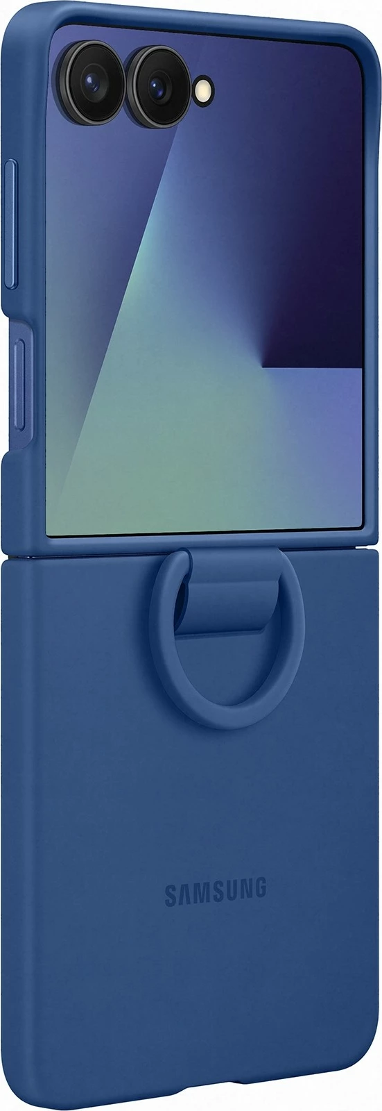 Mbështjellës Samsung Ring Case për Galaxy Flip7, silikon, navy