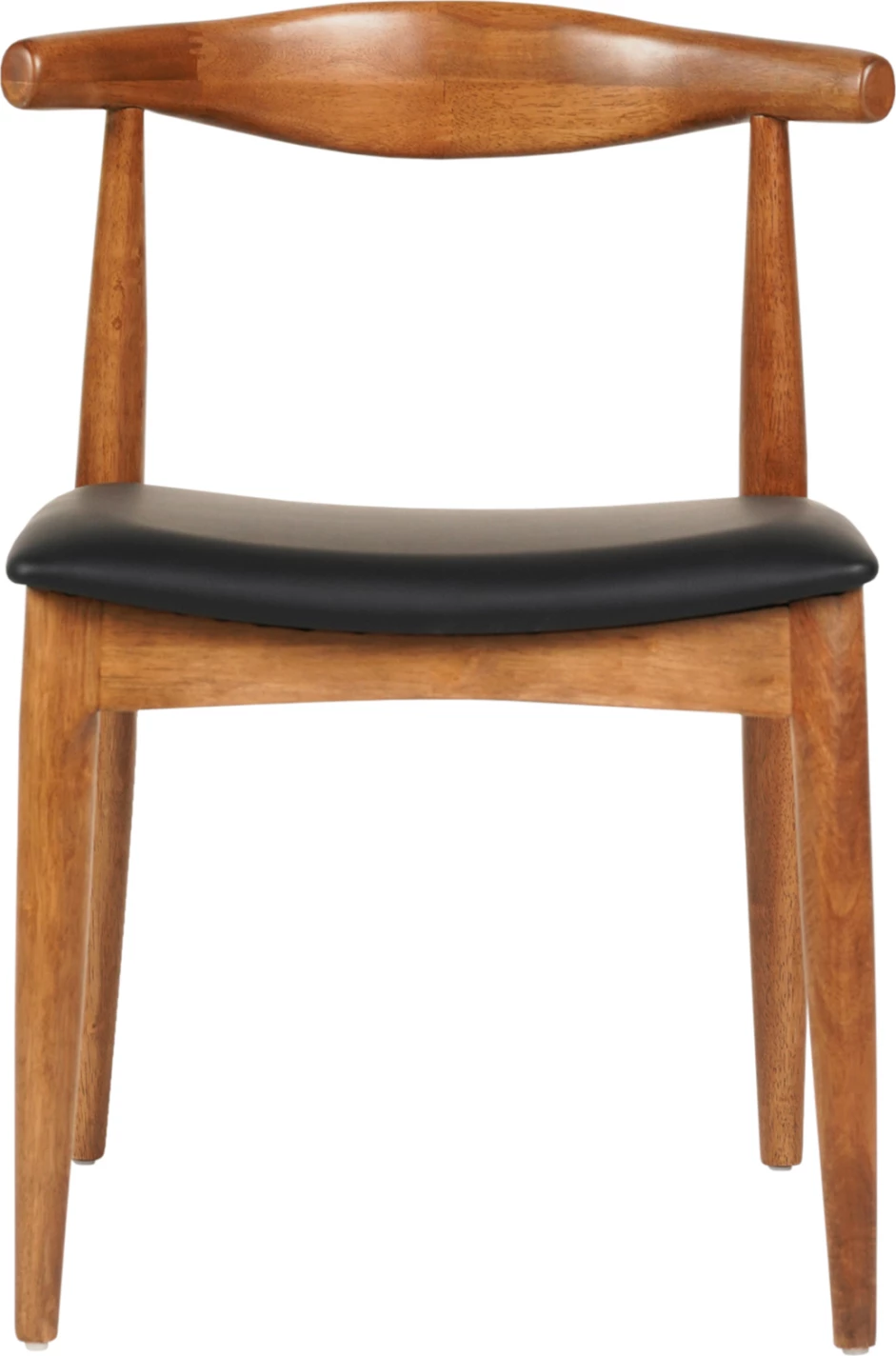 Karrige për ngrënie ALOR FH9947.03 dru gome ngjyrë arre e lehtë, PU i zi, 55x51x75H cm