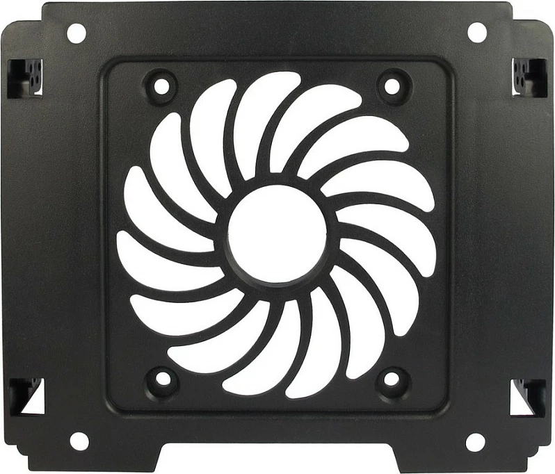 Kornizë montimi Inter-Tech Einbaurahmen 1x5.25", për 1x2.5"/1x3.5" dhe ventilator 120mm, e zezë