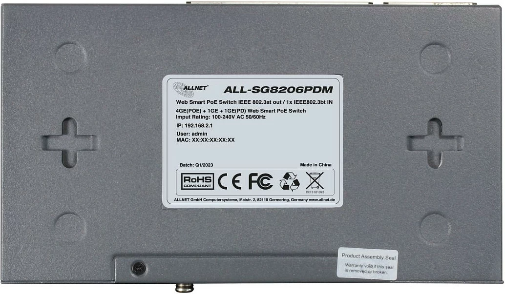 Switch ALLNET ALL-SG8206PDM, PoE