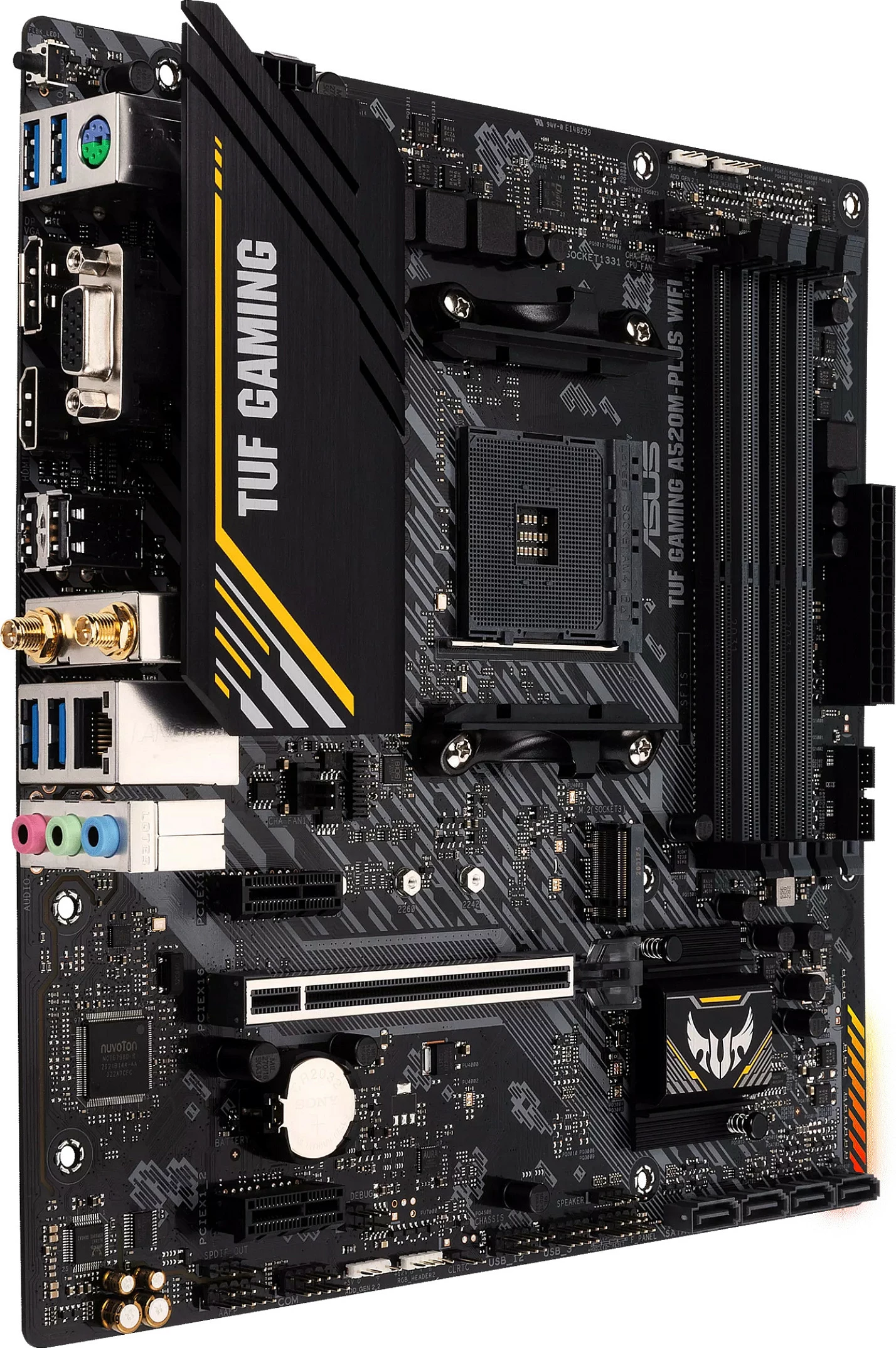 Pllakë amë ASUS TUF GAMING A520M-PLUS WIFI, Socket AM4, DDR4-SDRAM, 128 GB