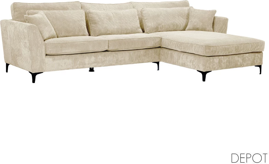 Këndare FOREVER, e djathtë, kadife bezhë Lincoln 03, 316x185x92