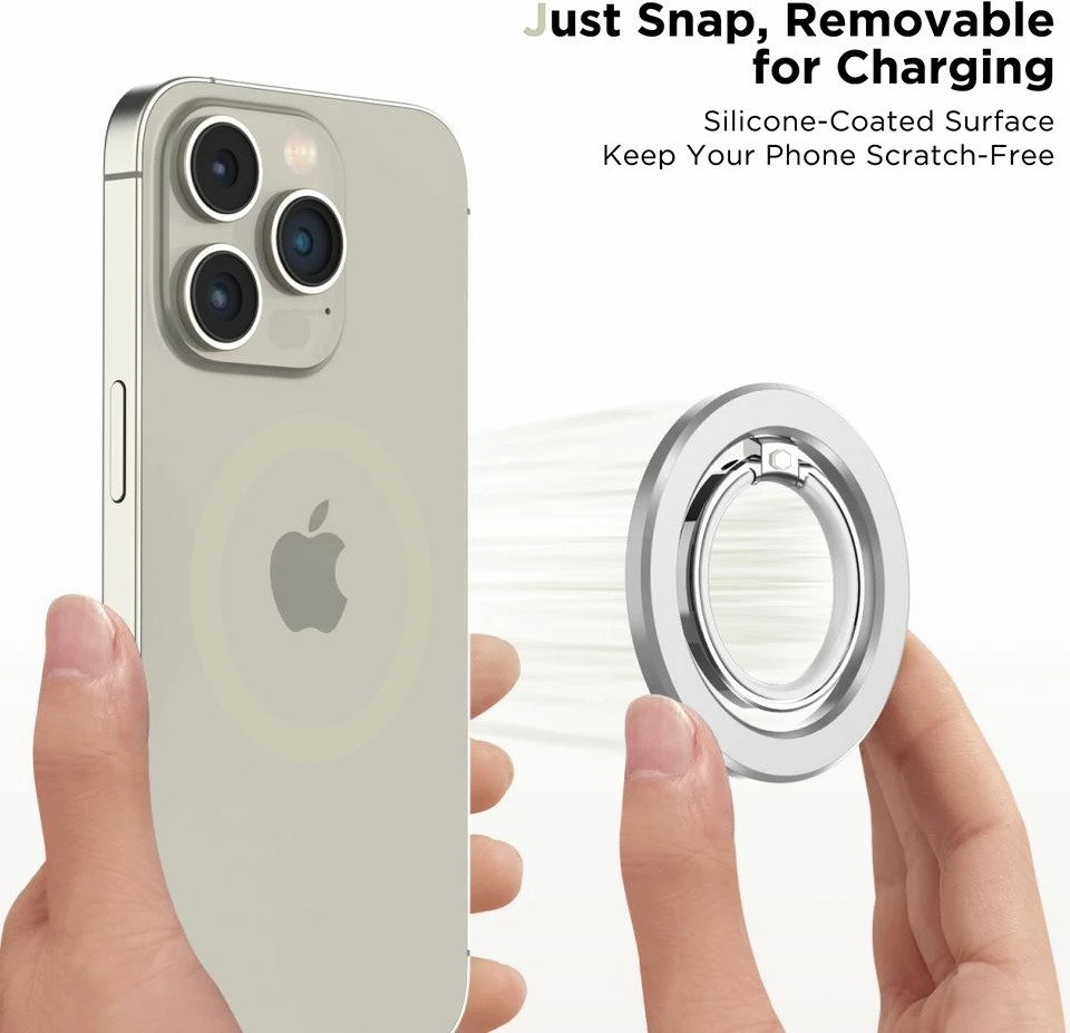 Mbajtës magnetik Tech-Protect MMR300 me MagSafe, për smartphone, Argjend