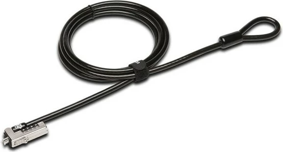 Kensington kabllo sigurie për laptop, Kombinim, 1.8m, NanoSaver, zi, metalik