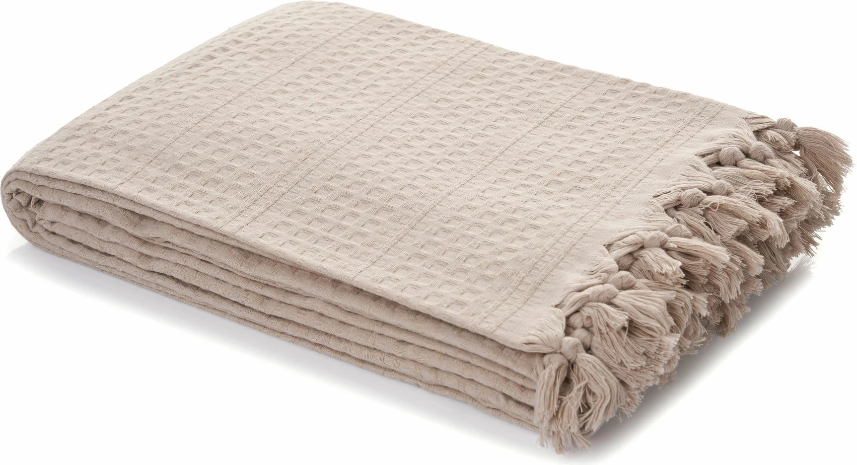 Pled Double Pique, ngjyrë kapuçino, L'Essentiel Linge de Maison, 220x240cm