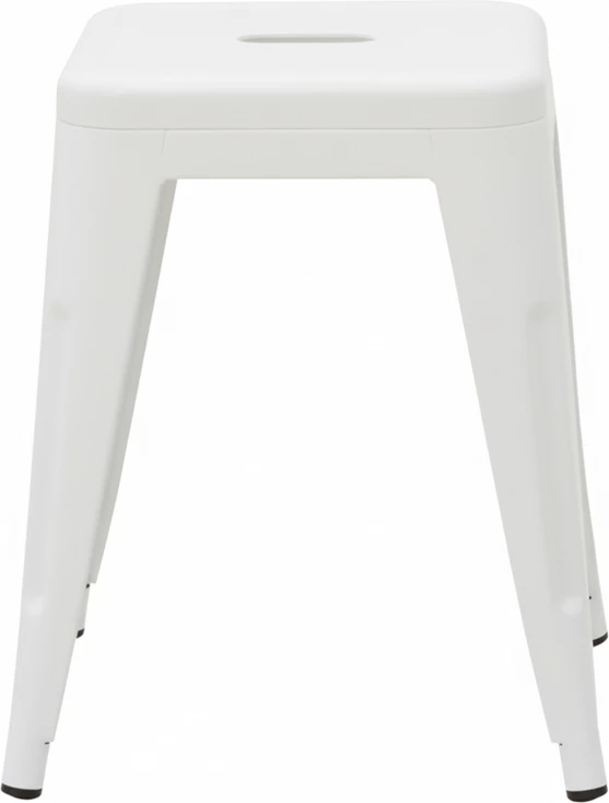 Karrige për bar Utopia, metalike, ngjyrë e bardhë matte, 30x30x45cm