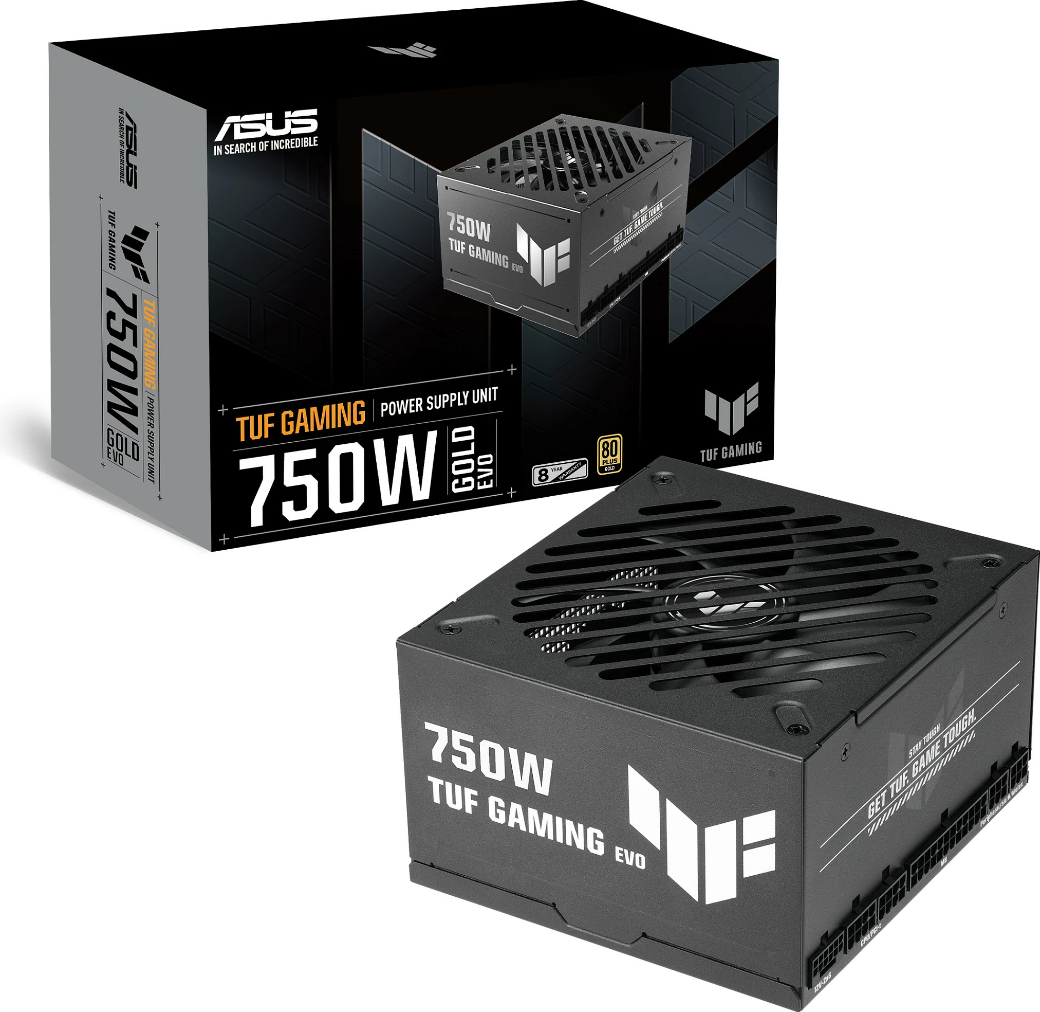 Furnizues rryme ASUS TUF Gaming-750G-EVO, 750W, 80+ Gold, Full-Modular, ATX 3.1, i zi