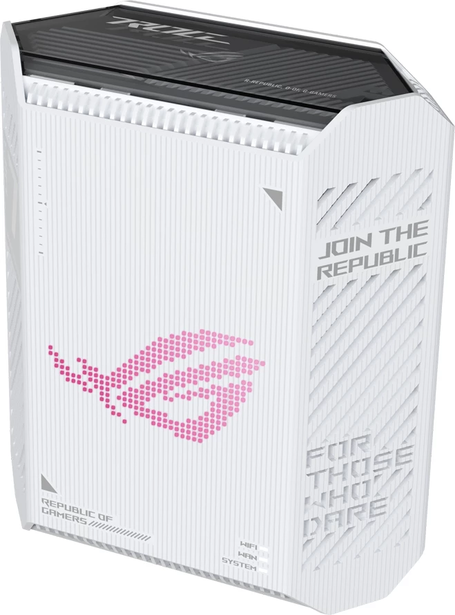 Router gaming ASUS ROG Strix GS-BE7200, WiFi 7 dual-band (802.11be), 2 porte gaming, AiProtection, Bardhë