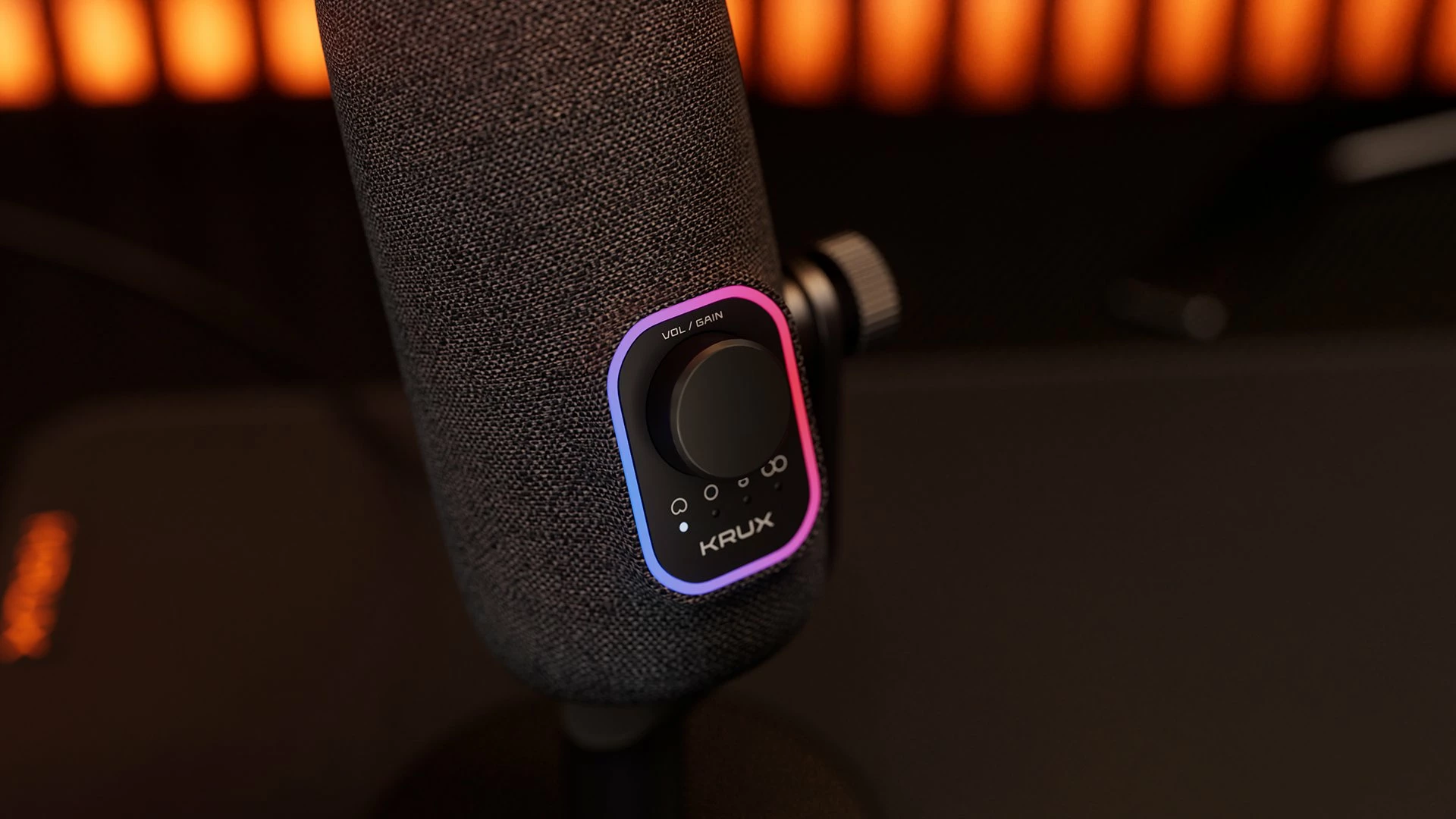 Mikrofon USB Krux Empy KRXC017, 24bit/96kHz, 4 mënyra regjistrimi, RGB, USB-C, i zi