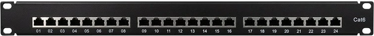 Patchpanel LogiLink NP0048 CAT6 24-port 19\" 1U STP, i zi