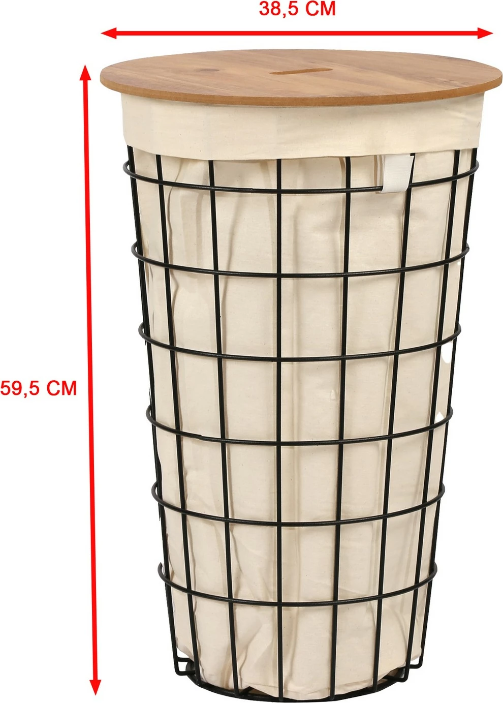 Shportë rrobash Hanah Home, ngjyrë lisi dhe e zezë