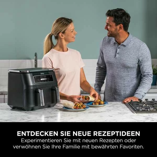 Furrë me ajër Ninja Foodi AF200EU, 7.6L, 2 shporta, 2400W, e zezë