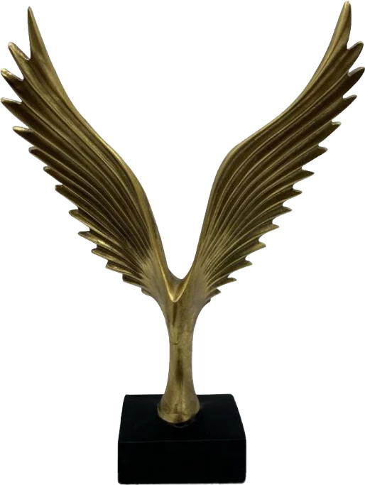 Dekor Totem, polirezine, ngjyrë ari e zezë, 23x10x31cm