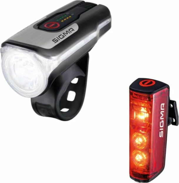 Set llamba biçiklete Sigma, të zeza