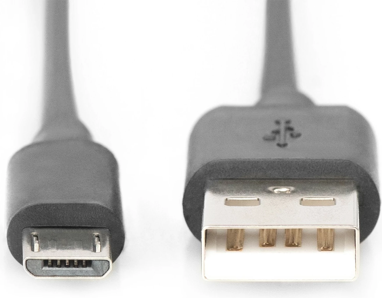 Kabëll USB 2.0 Digitus, 1.8m, USB A në Micro-USB B, i zi