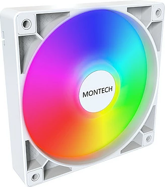 Ventilator kasë Montech GF120 PWM ARGB, 120mm, i bardhë