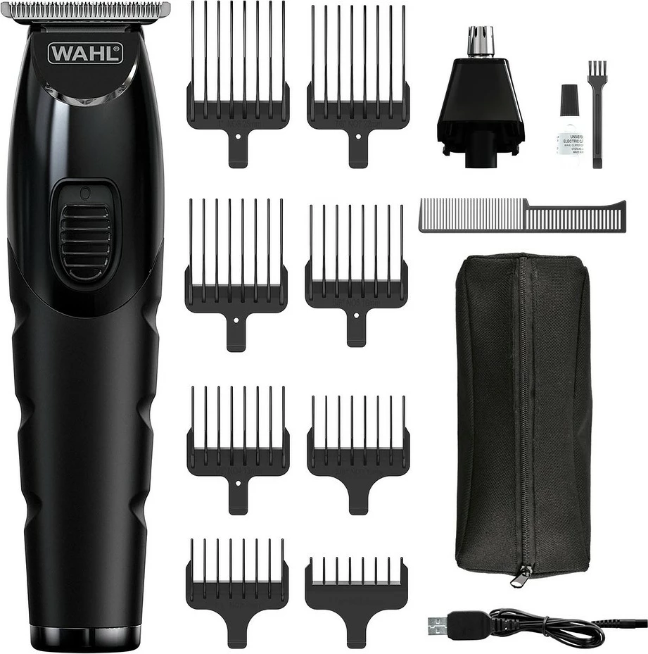 Trymer trupi Wahl All-In-One 3028664, 8 nasadë 0.5–25 mm, USB, 210 min, i zi, set me etui