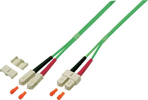 Kabllo fiber optike EFB Elektronik O0318.5OM5, OM5 multimode, SC-SC duplex, 5 m, e gjelbër