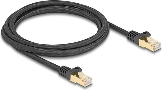 Kabllo rrjeti DeLOCK Cat6a S/FTP RJ45 2 m, e zezë