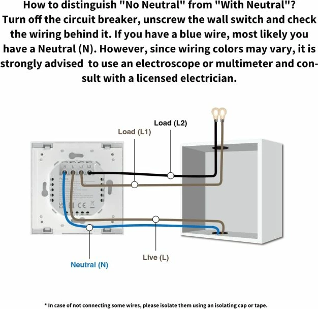 Switch muri smart Aqara H1 EU WS-EUK01 DOUBLE, Zigbee 3.0, me neutral, double switch, i bardhë