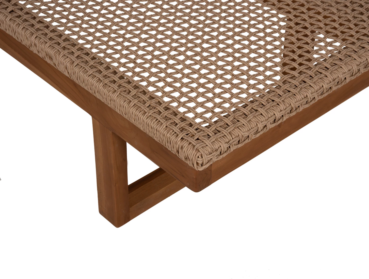 Shezlong profesional PATRON, dru tik, litar VIRO, 191x65x86H cm.