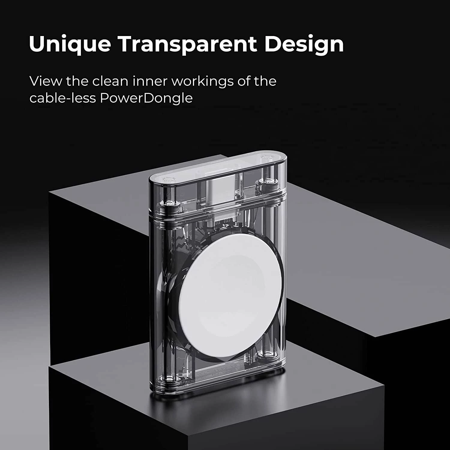 Karikues magnetik USB-C për Apple Watch What To Carry PITAKA Power Dongle, MFi, 5V/1.5A, gri transparent